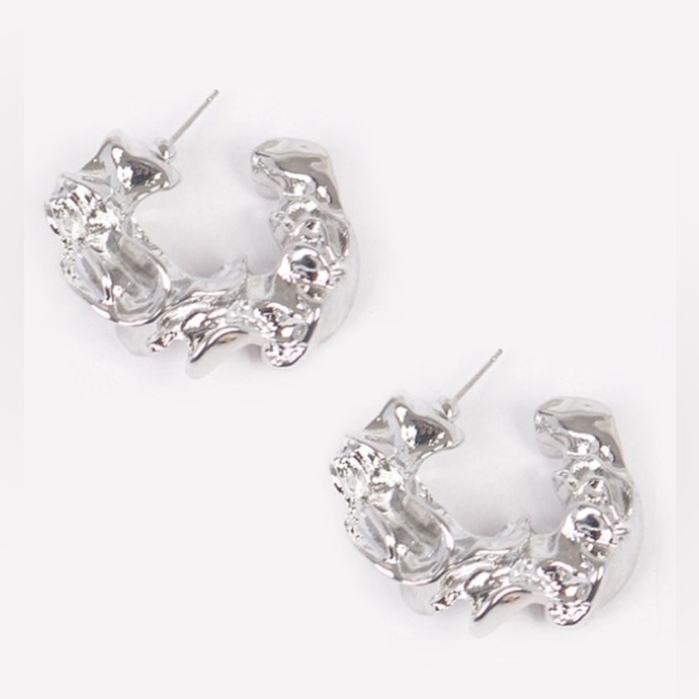 4J. Abstract Organic Shape Earrings